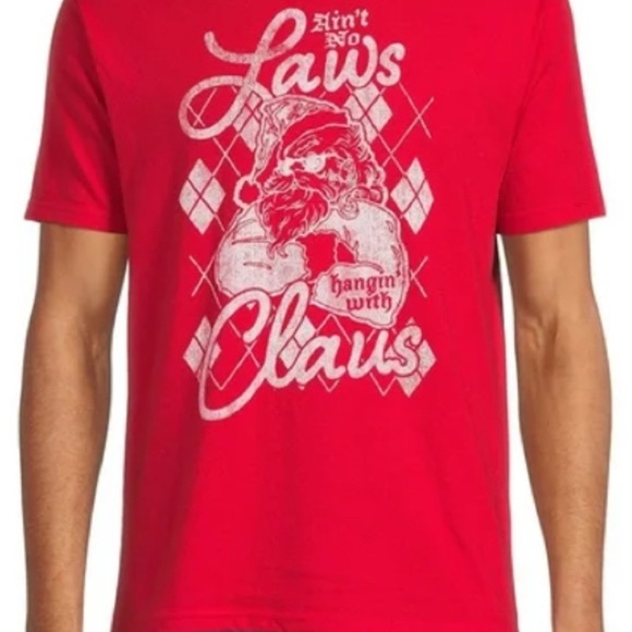 Holiday Time Men Red Graphic T-Shirt with Santa Design - Picture 12 of 12